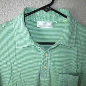 SOUTHERN TIDE MEN'S POLO SHIRT GREEN LARGE COTTON
